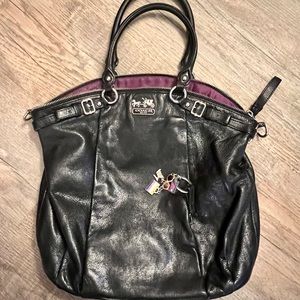 Coach Black Leather Hobo Bag